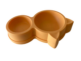 Dual Plastic bowl for cats